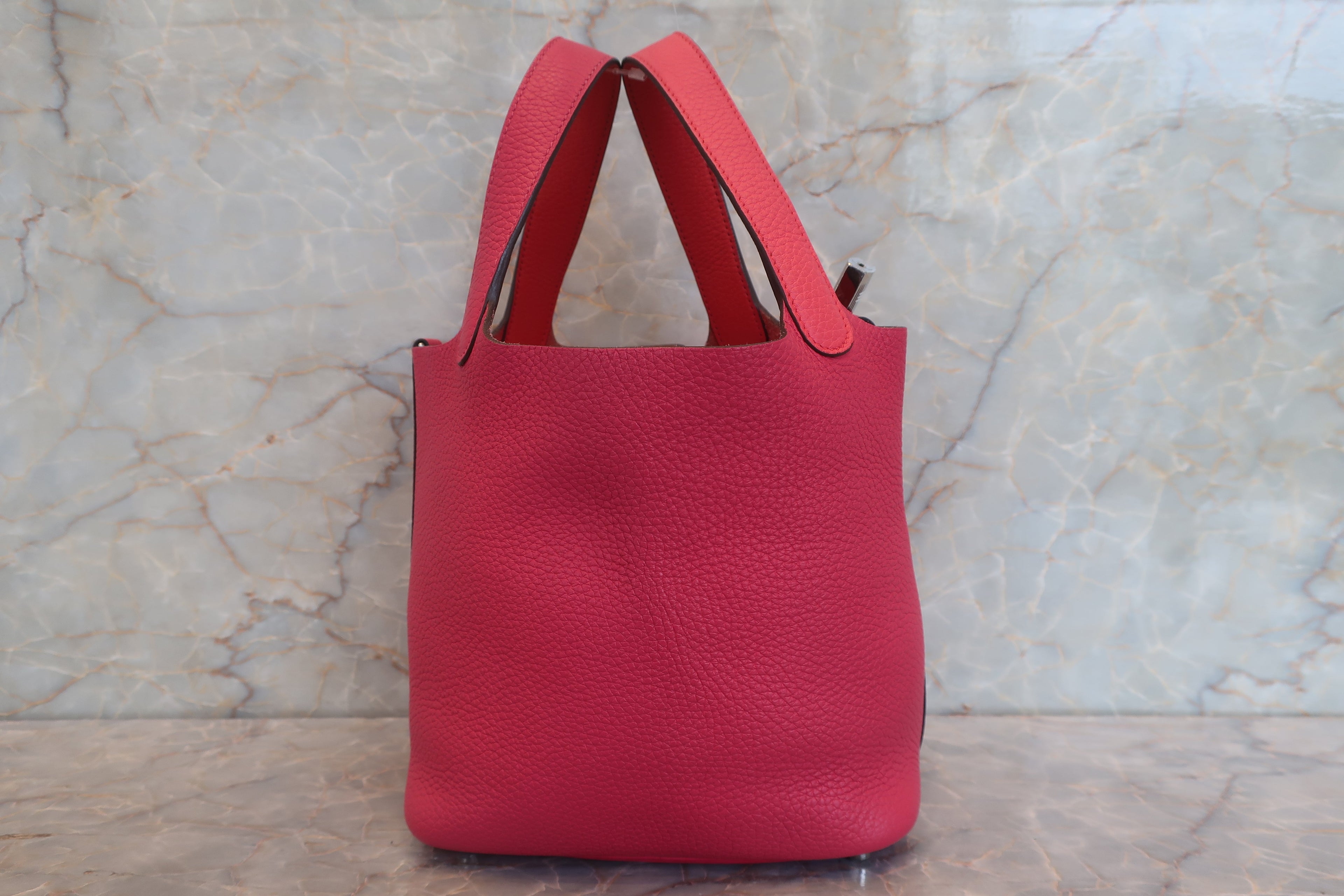 HERMES／エルメス ピコタンロックカザック２ＰＭ トリヨンクレマンス ローズメキシコ/ローズエクストリーム/ルージュクー Y刻印 ハンドバッグ 700120206