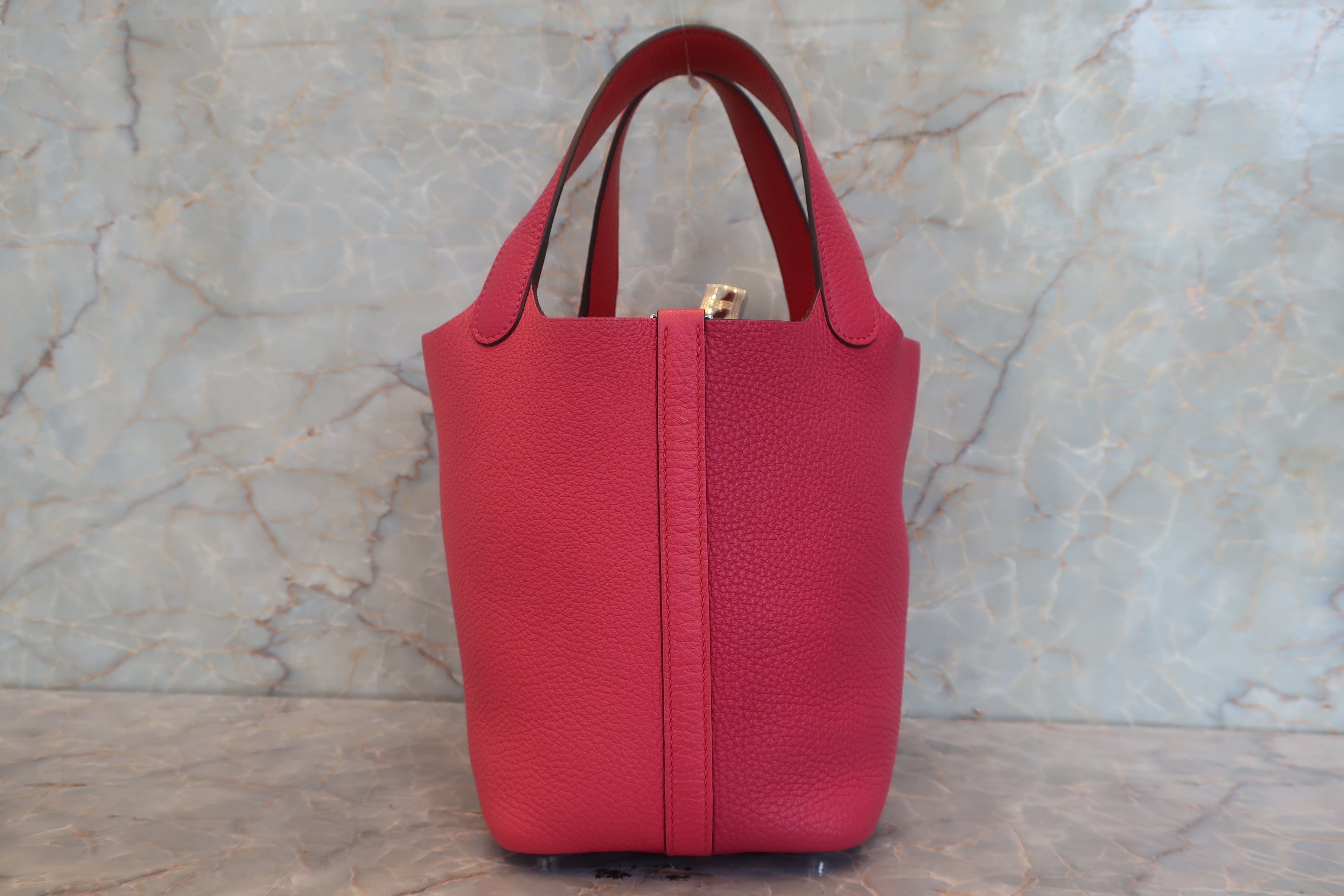 HERMES／エルメス ピコタンロックカザック２ＰＭ トリヨンクレマンス ローズメキシコ/ローズエクストリーム/ルージュクー Y刻印 ハンドバッグ 700120206