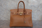 HERMES／エルメス バーキン35 アルデンヌ ナチュラル □F刻印 ハンドバッグ 800030035