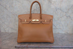 HERMES／エルメス バーキン35 アルデンヌ ナチュラル □F刻印 ハンドバッグ 800030035