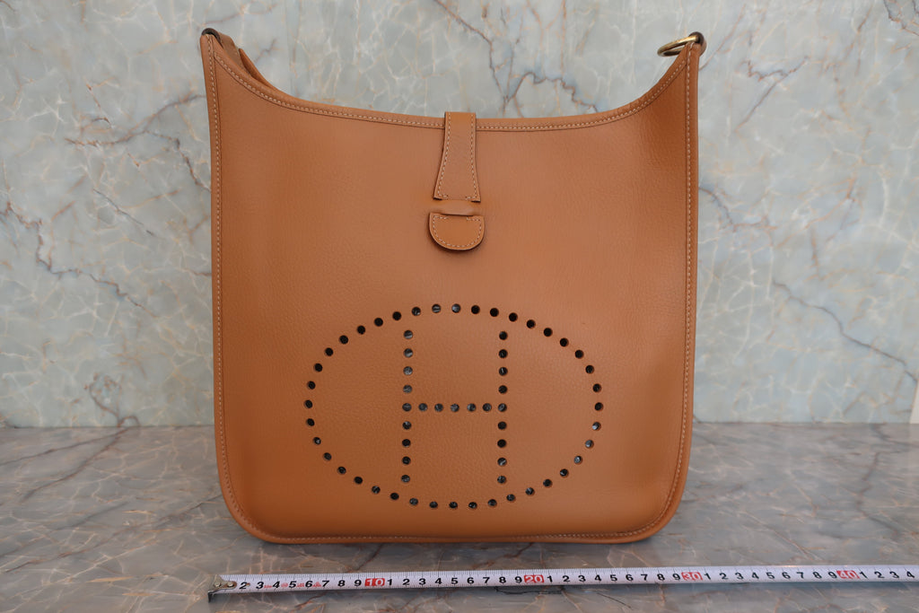 HERMES／エルメス エブリン1GM アルデンヌ ナチュラル 〇Z刻印 ショルダーバッグ 800040076