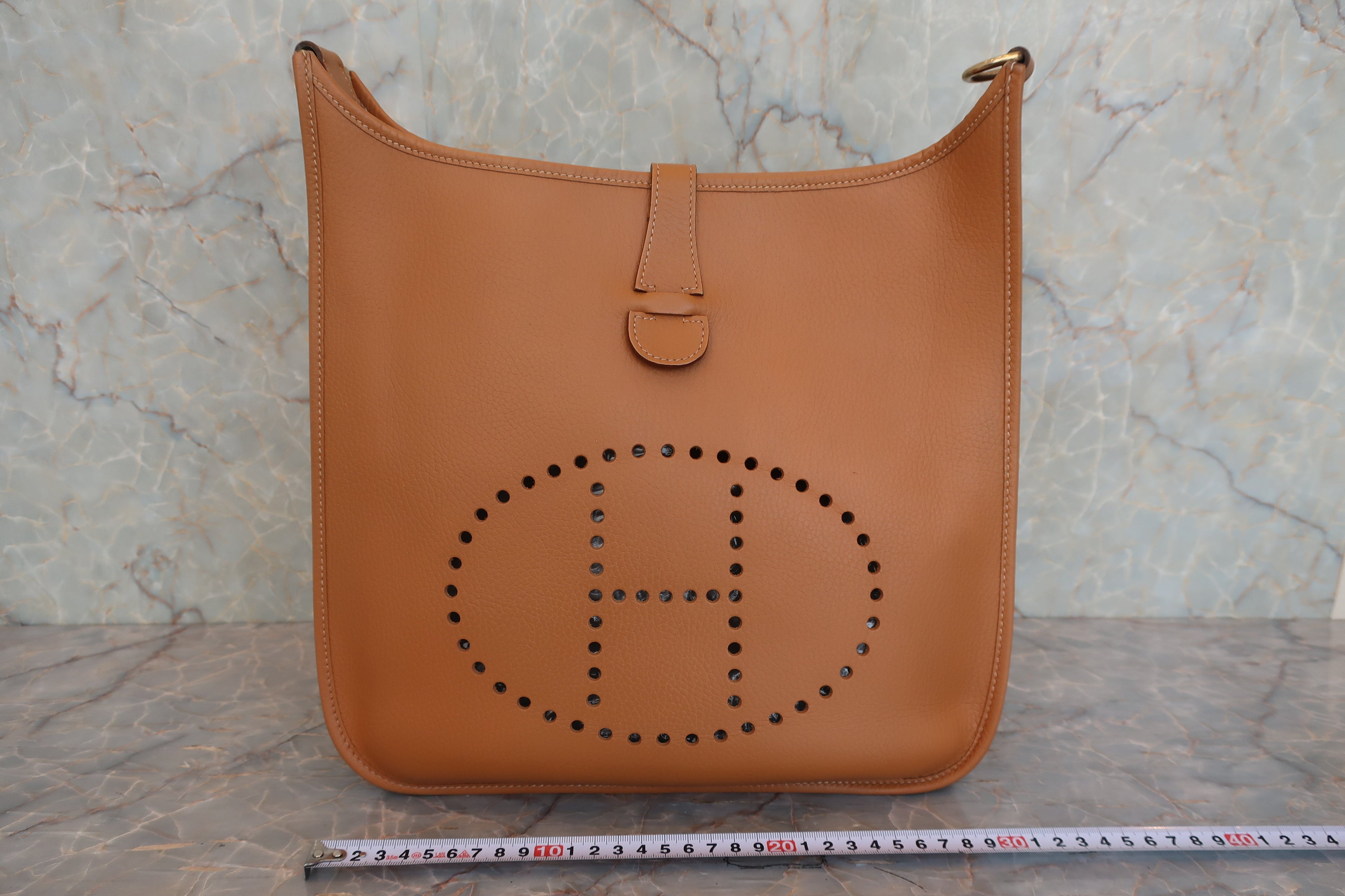 HERMES／エルメス エブリン1GM アルデンヌ ナチュラル 〇Z刻印 ショルダーバッグ 800040076