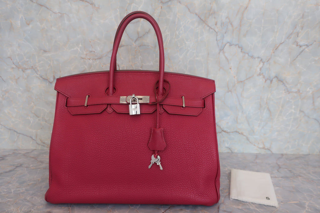 HERMES／エルメス バーキン35 トゴ ルビー □N刻印 ハンドバッグ 800010213