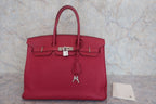 HERMES／エルメス バーキン35 トゴ ルビー □N刻印 ハンドバッグ 800010213