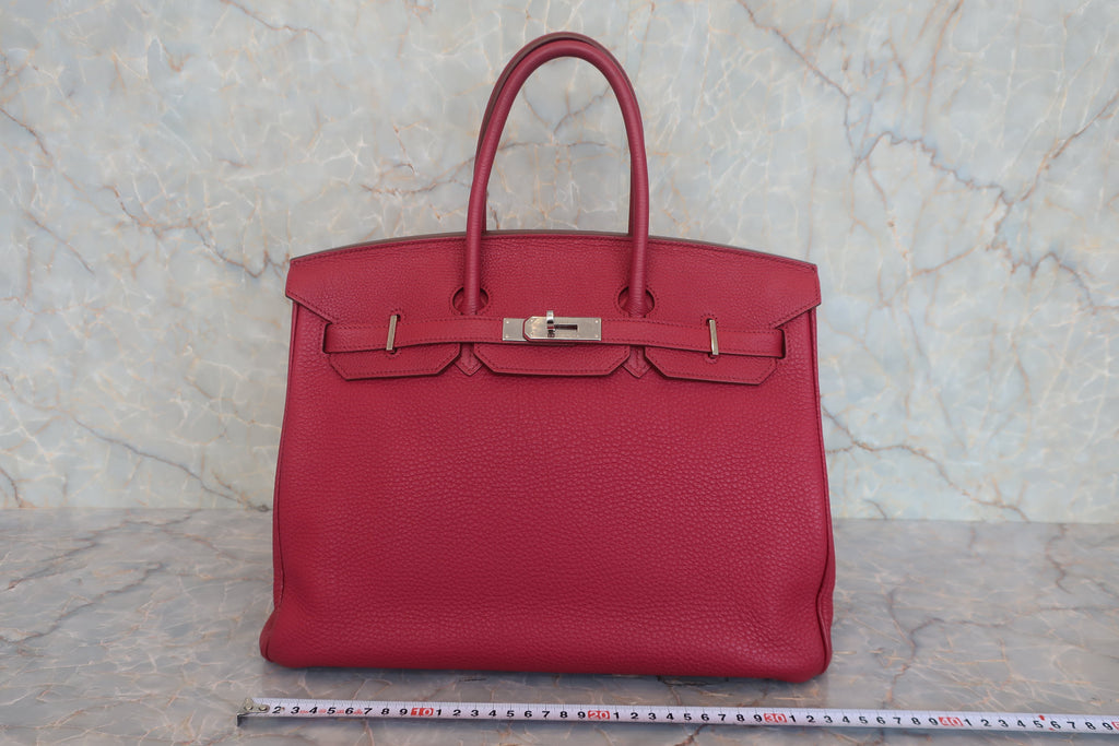 HERMES／エルメス バーキン35 トゴ ルビー □N刻印 ハンドバッグ 800010213