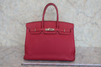 HERMES／エルメス バーキン35 トゴ ルビー □N刻印 ハンドバッグ 800010213