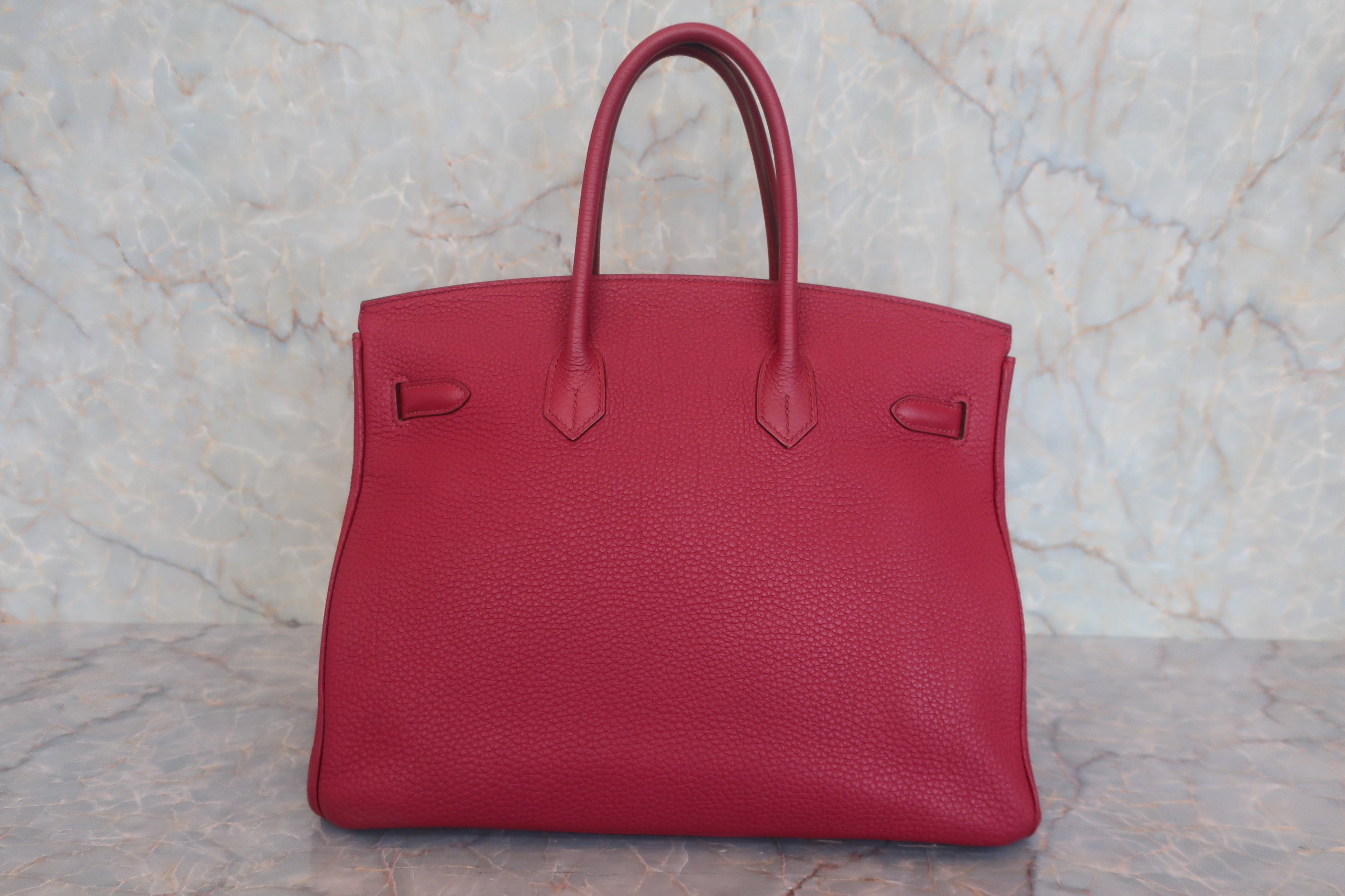 HERMES／エルメス バーキン35 トゴ ルビー □N刻印 ハンドバッグ 800010213