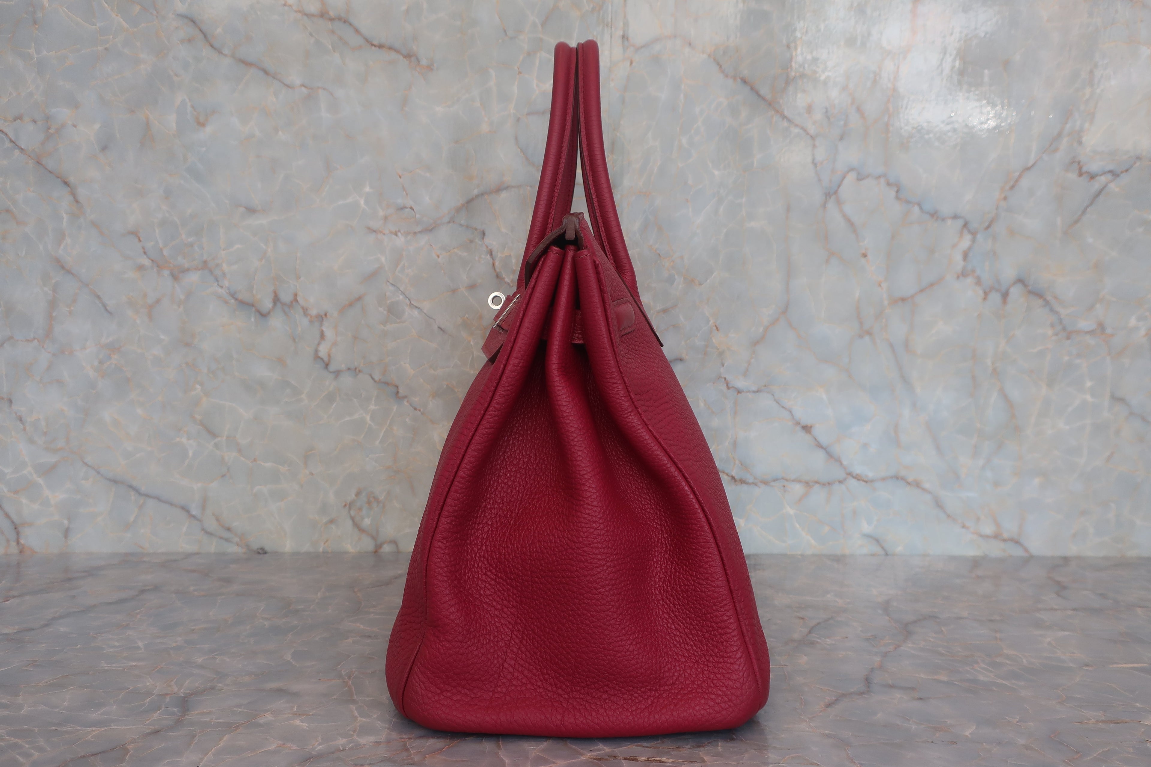 HERMES／エルメス バーキン35 トゴ ルビー □N刻印 ハンドバッグ 800010213