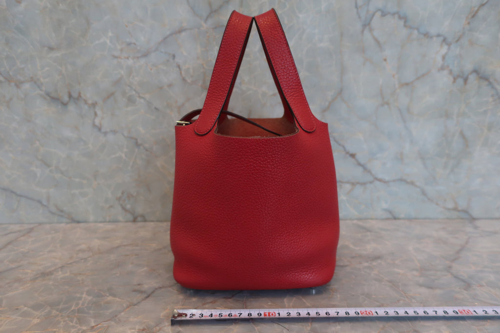 HERMES／エルメス ピコタンロックＰＭ トリヨンクレマンス ルージュガランス □Q刻印 ハンドバッグ 800030038