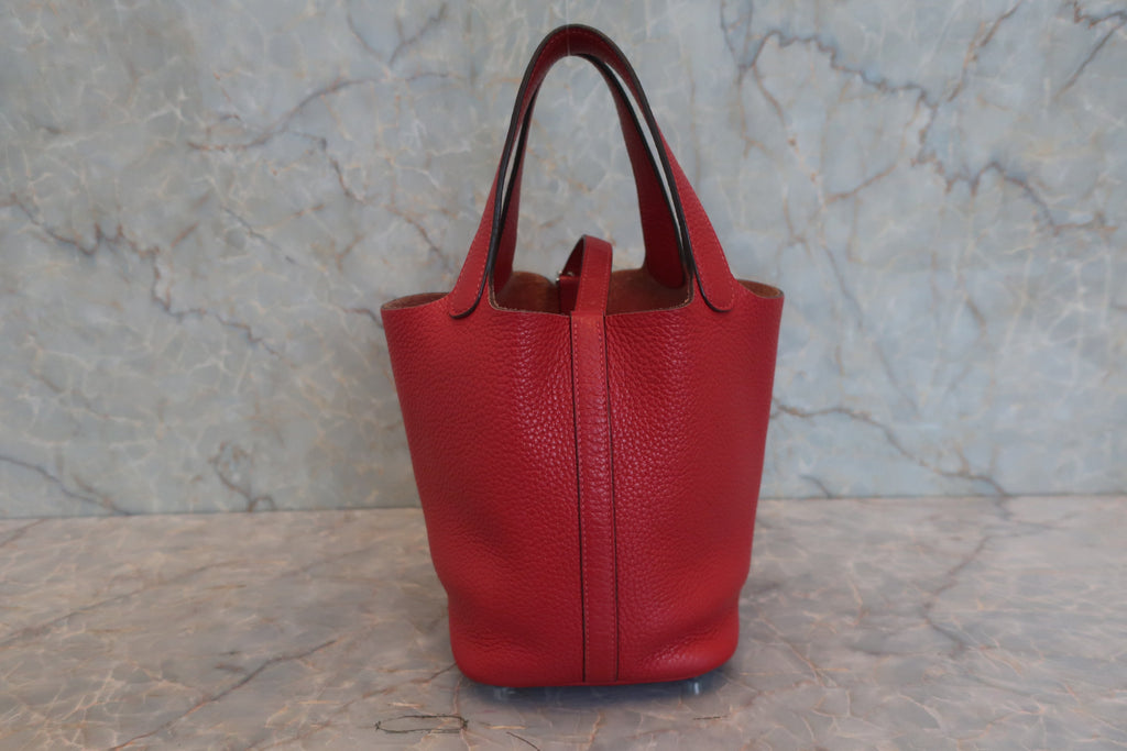 HERMES／エルメス ピコタンロックＰＭ トリヨンクレマンス ルージュガランス □Q刻印 ハンドバッグ 800030038
