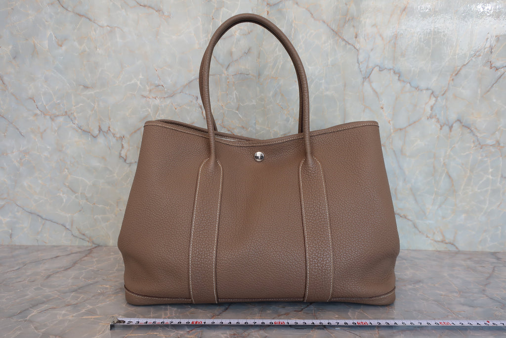HERMES／エルメス ガーデンパーティPM ネゴンダ エトゥープ □P刻印 トートバッグ 800040112