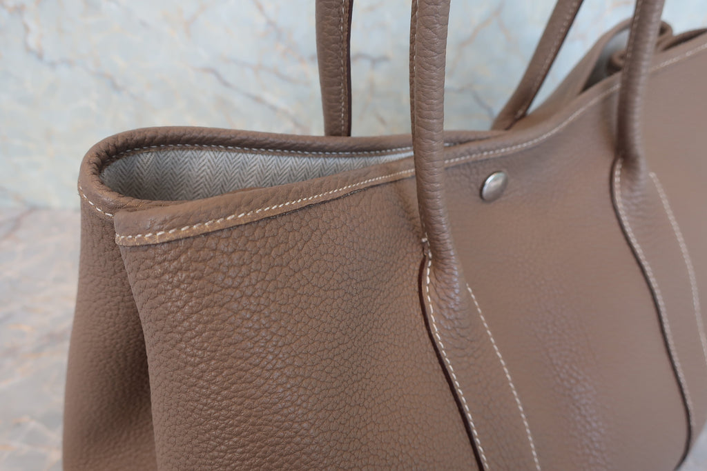 HERMES／エルメス ガーデンパーティPM ネゴンダ エトゥープ □P刻印 トートバッグ 800040112