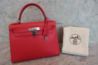 HERMES／エルメス ケリー28 ヴォーエプソン ブーゲンビリア □N刻印 ハンドバッグ 800010201