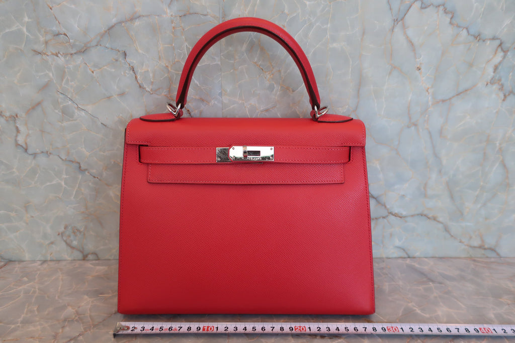 HERMES／エルメス ケリー28 ヴォーエプソン ブーゲンビリア □N刻印 ハンドバッグ 800010201