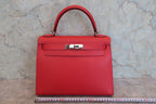 HERMES／エルメス ケリー28 ヴォーエプソン ブーゲンビリア □N刻印 ハンドバッグ 800010201