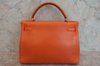 HERMES／エルメス ケリー32 ヴォーガリバー オレンジ 〇W刻印 ショルダーバッグ 800040080