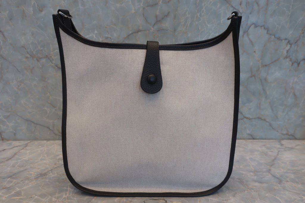 HERMES／エルメス エブリン1GM トワルアッシュ/トリヨンクレマンス ベージュ/ブラウン □J刻印 ショルダーバッグ 800030055