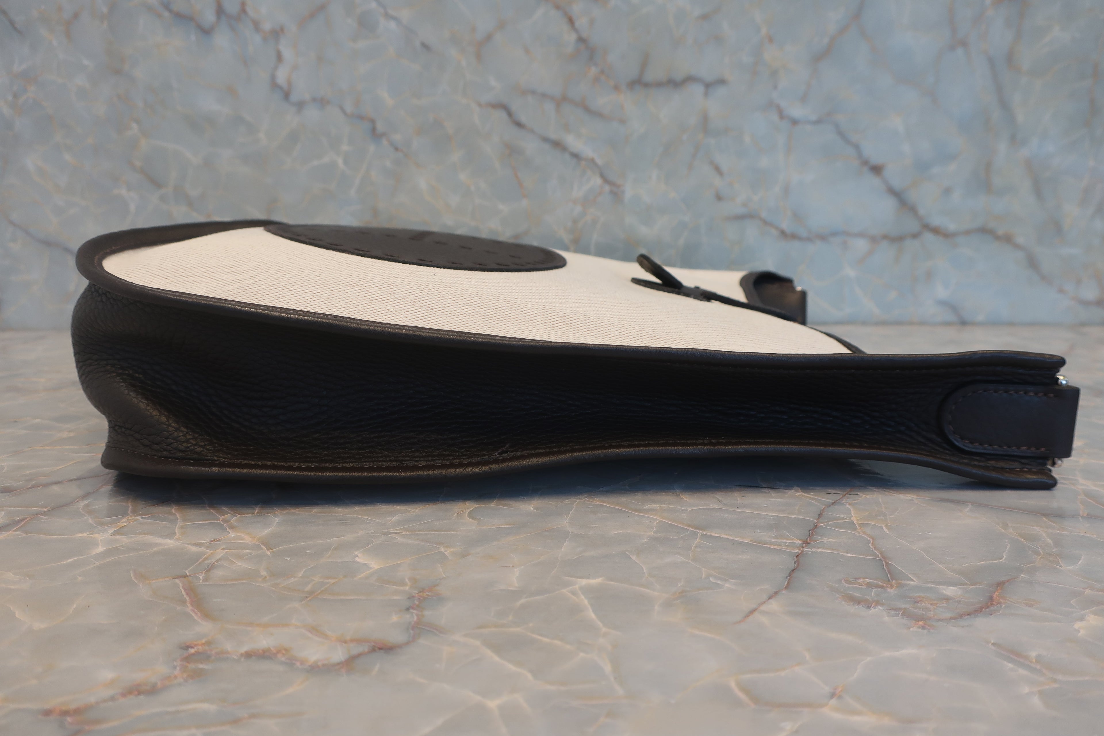 HERMES／エルメス エブリン1GM トワルアッシュ/トリヨンクレマンス ベージュ/ブラウン □J刻印 ショルダーバッグ 800030055