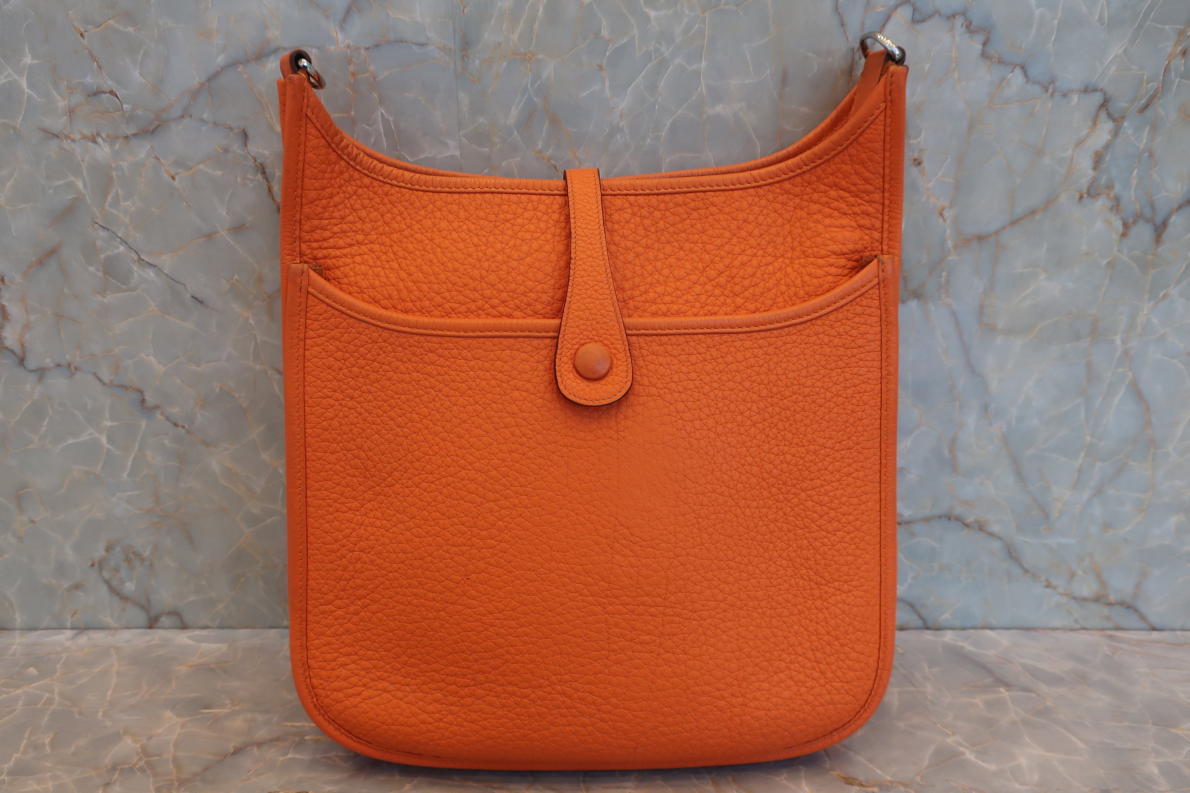 HERMES／エルメス エブリン3ＰＭ トリヨンクレマンス オレンジ □L刻印 ショルダーバッグ 800040077