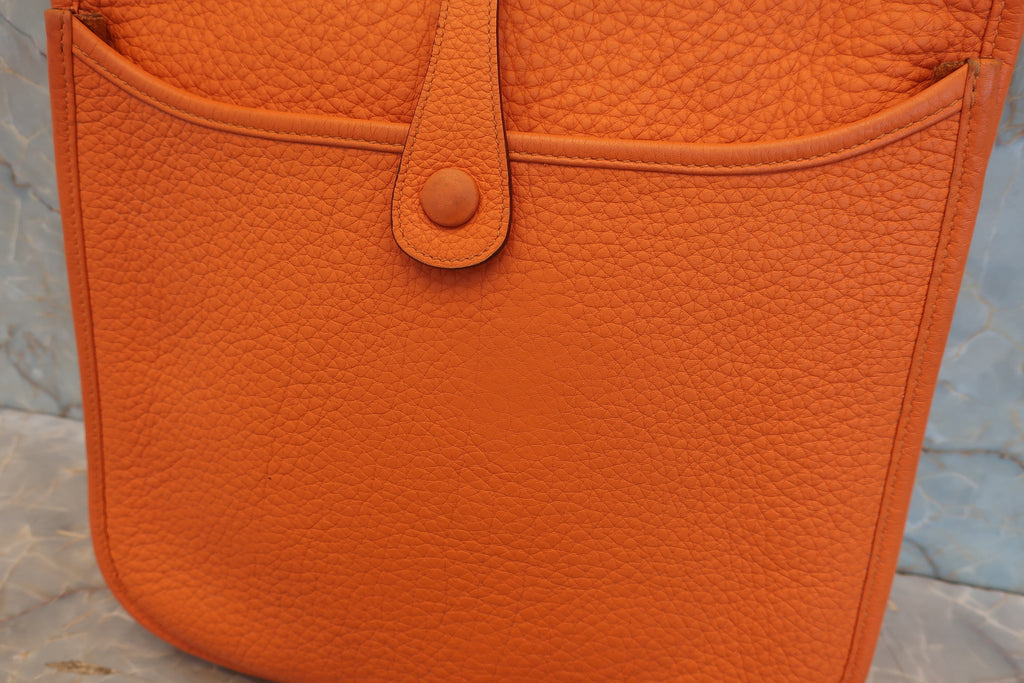 HERMES／エルメス エブリン3ＰＭ トリヨンクレマンス オレンジ □L刻印 ショルダーバッグ 800040077