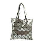 Bao Bao Issey Miyake Platinum Silver Handbag Metallic Rubber Tote Bag NEW