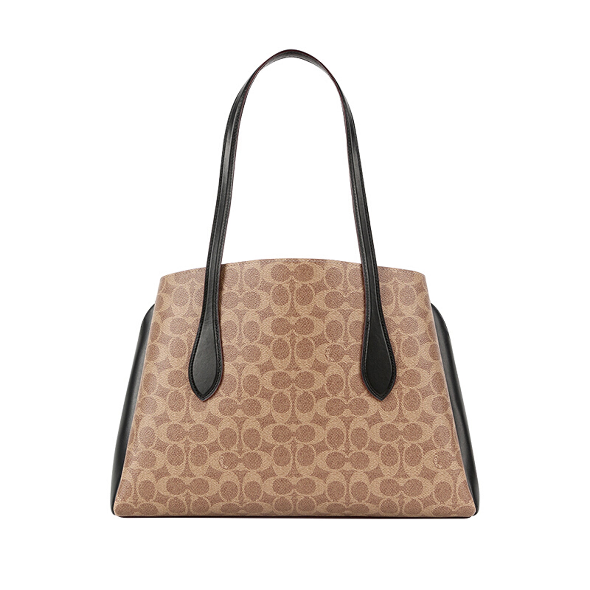 Coach Lora Carryall B4 Tan Rust Colorblock Tote Bag Canvas Handbag Purse NEW