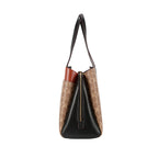 Coach Lora Carryall B4 Tan Rust Colorblock Tote Bag Canvas Handbag Purse NEW