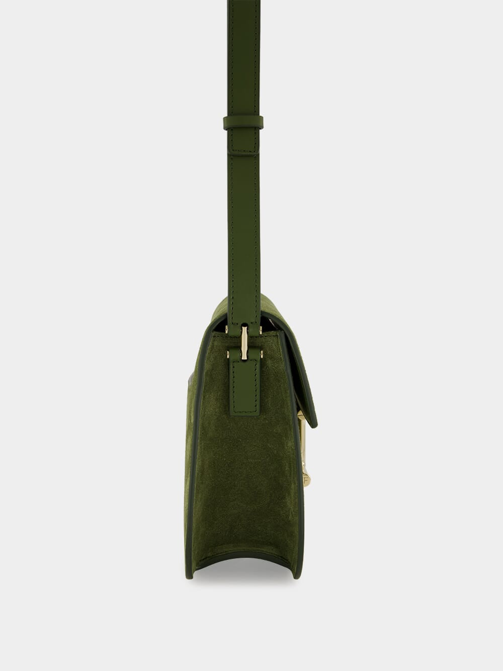 Moss Green Suede Tara Crossbody