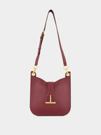Tara Small Shoulder Bag in Red Plum