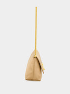 Flesh Satin Mini Bag with Chain Strap