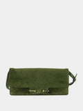 Moss Green Cashmere Suede Shoulder Bag