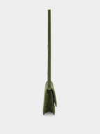 Moss Green Cashmere Suede Shoulder Bag