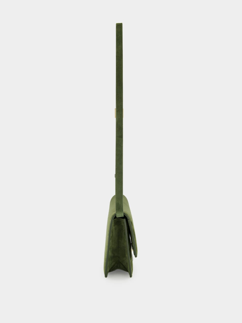 Moss Green Cashmere Suede Shoulder Bag