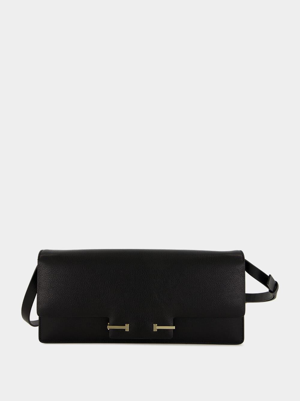 Black Supple Leather Aube Shoulder Bag