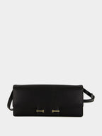 Black Supple Leather Aube Shoulder Bag