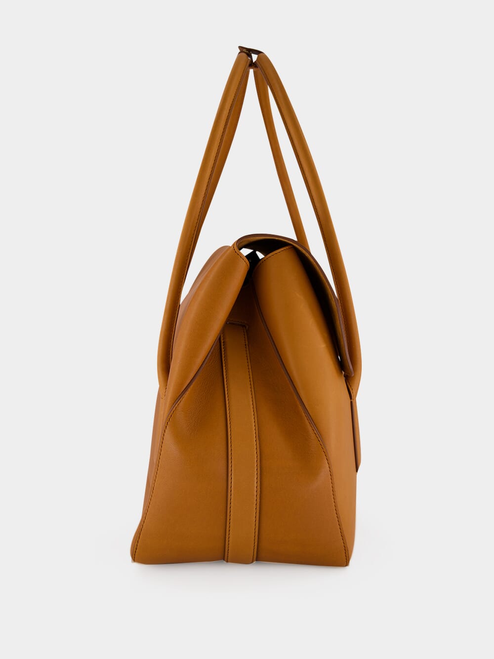 Caramel Natural Leather Eclipse Large Shoulder Bag