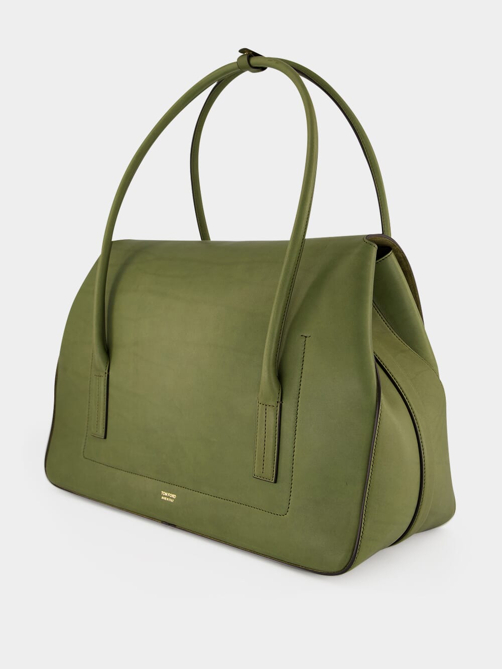 Ivy Green Natural Leather Eclipse Large Shoulder Bag