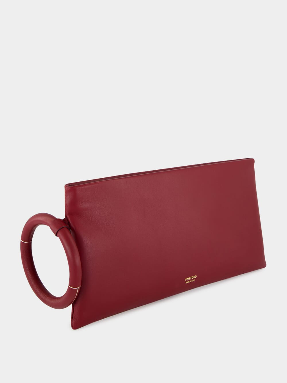 Ruby Red Nappa Aura Clutch