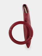 Ruby Red Nappa Aura Clutch