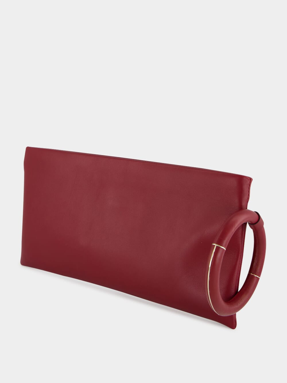 Ruby Red Nappa Aura Clutch