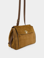 Whisky Brown Suede Medium Besace