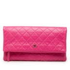 Chanel Caviar CC Beauty Foldover Clutch