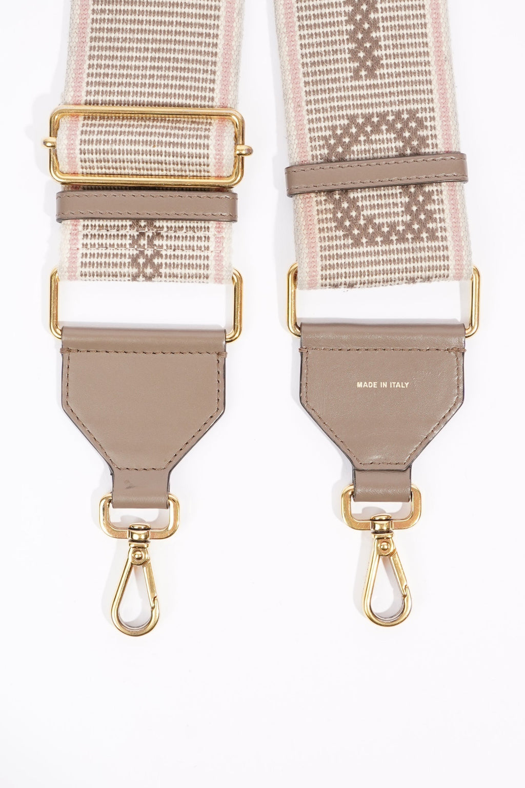 Fendi Canvas Strap Grey / Pink / White Canvas