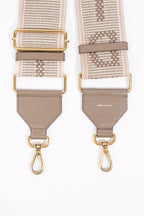 Fendi Canvas Strap Grey / Pink / White Canvas