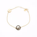 Fendi F Bracelet Gold / Black Base Metal
