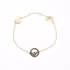 Fendi F Bracelet Gold / Black Base Metal