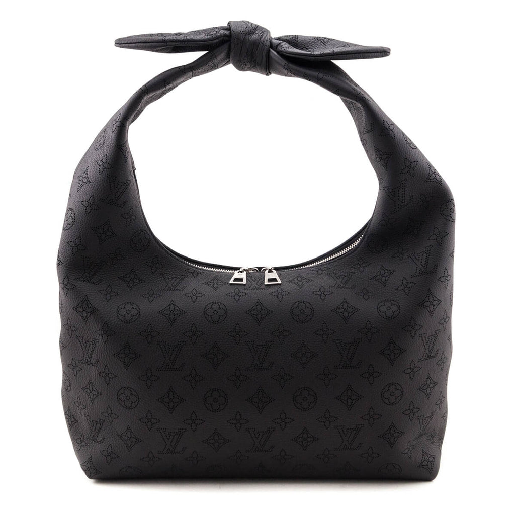 Louis Vuitton Black Monogram Mahina Why Knot MM