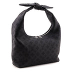 Louis Vuitton Black Monogram Mahina Why Knot MM