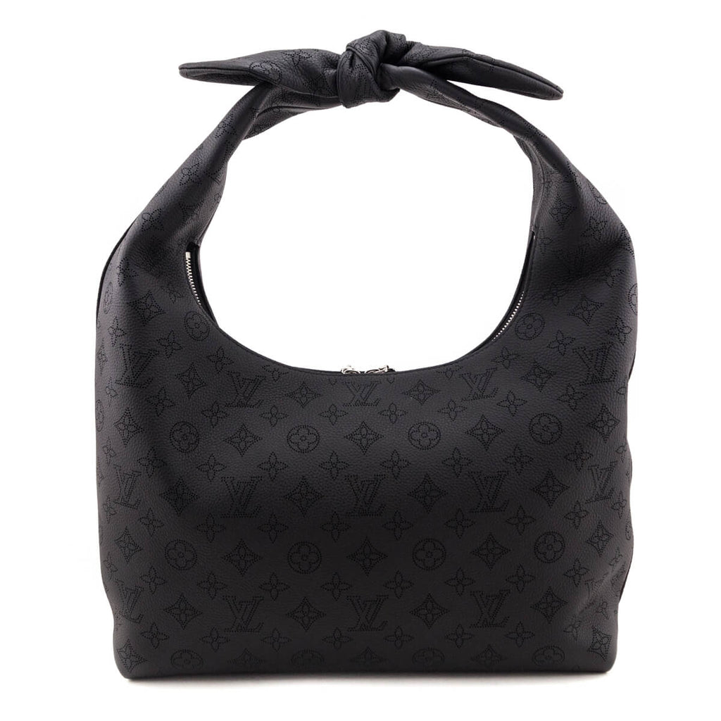 Louis Vuitton Black Monogram Mahina Why Knot MM