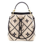 Louis Vuitton Cream & Black Empreinte Monogram Giant Broderies NeoNoe MM